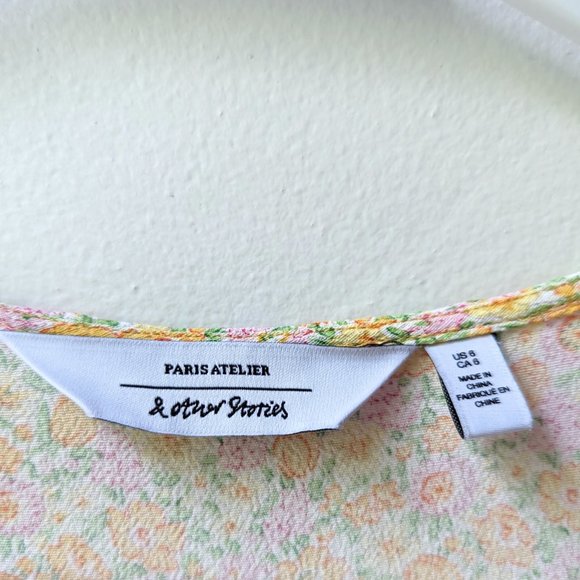 Floral Printed Buttoned Mini Dress from & Other Stories (Size 6) - Picture 6 of 7